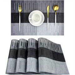 Set of 4 Woven Placemats Durable for Dining Table