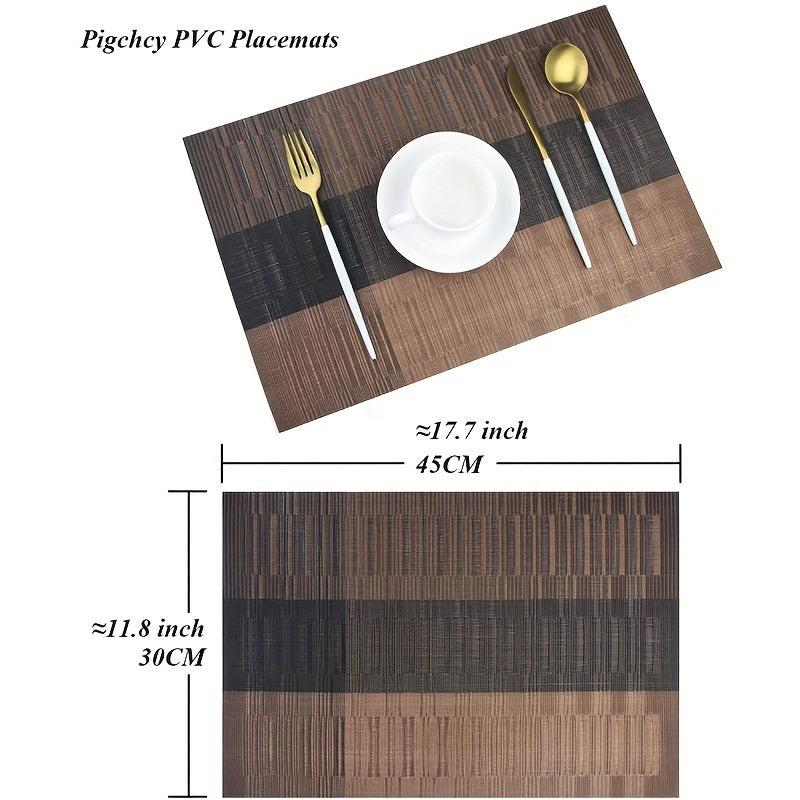 Set of 4 Woven Placemats Durable for Dining Table