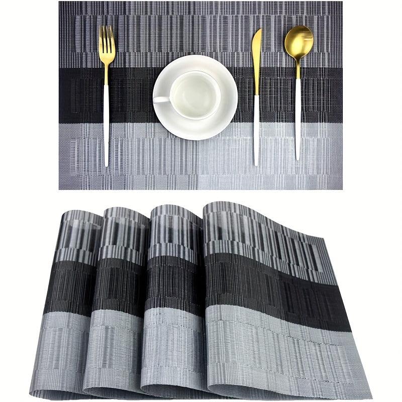 Set of 4 Woven Placemats Durable for Dining Table