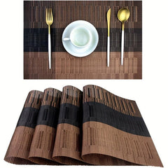 Set of 4 Woven Placemats Durable for Dining Table