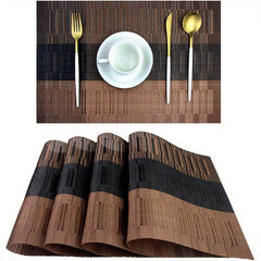 Set of 4 Woven Placemats Durable for Dining Table
