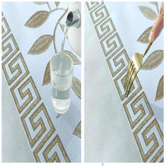 Grey Argyle PVC Tablecloth Waterproof Table Cover For Party