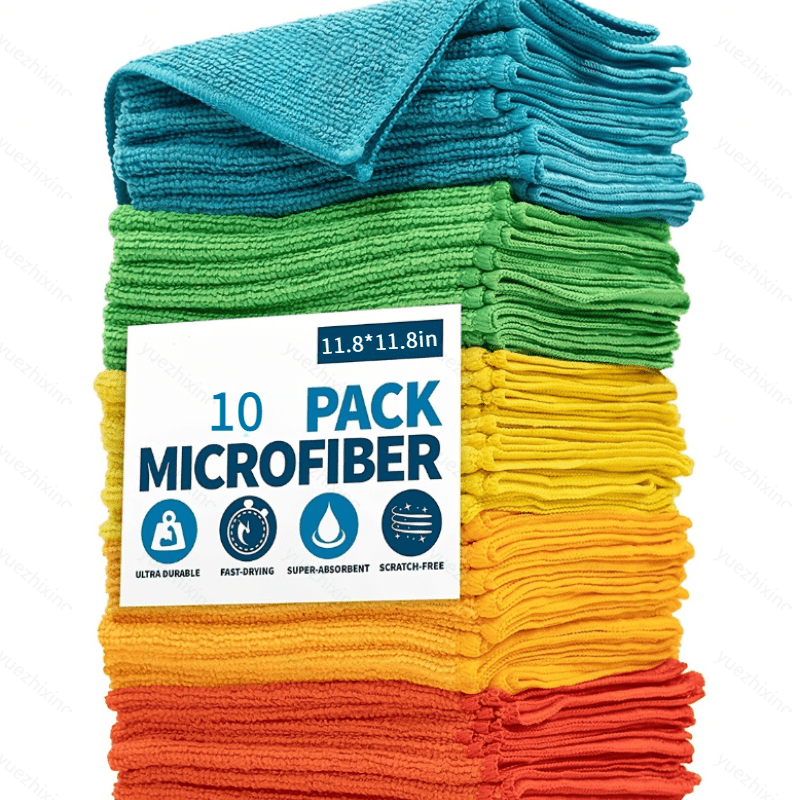 10pcs Scouring Pad Dish Towels for Kitchen Stove Cleaning