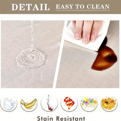 Clear Vinyl Tablecloth Waterproof Plastic Rectangular Clear Table Cover