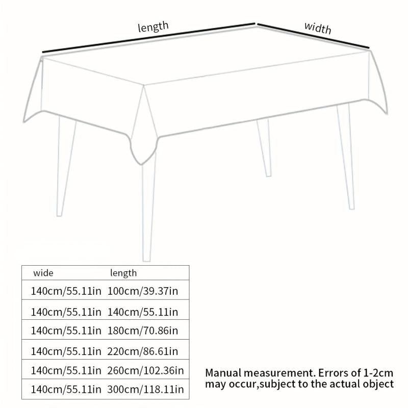 Clear Vinyl Tablecloth Waterproof Plastic Rectangular Clear Table Cover