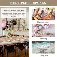 Clear Vinyl Tablecloth Waterproof Plastic Rectangular Clear Table Cover