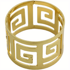 6pcs Hollow Napkin Rings Metal Western Dinner Plate Decoration