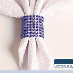 10pcs Rhinestone Napkin Rings Golden Buckle Holders for Weddings