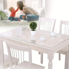 Polyester Tablecloth Desk Blotter Mat Clear Plastic Topper Surface Pro