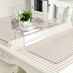 Polyester Tablecloth Desk Blotter Mat Clear Plastic Topper Surface Pro