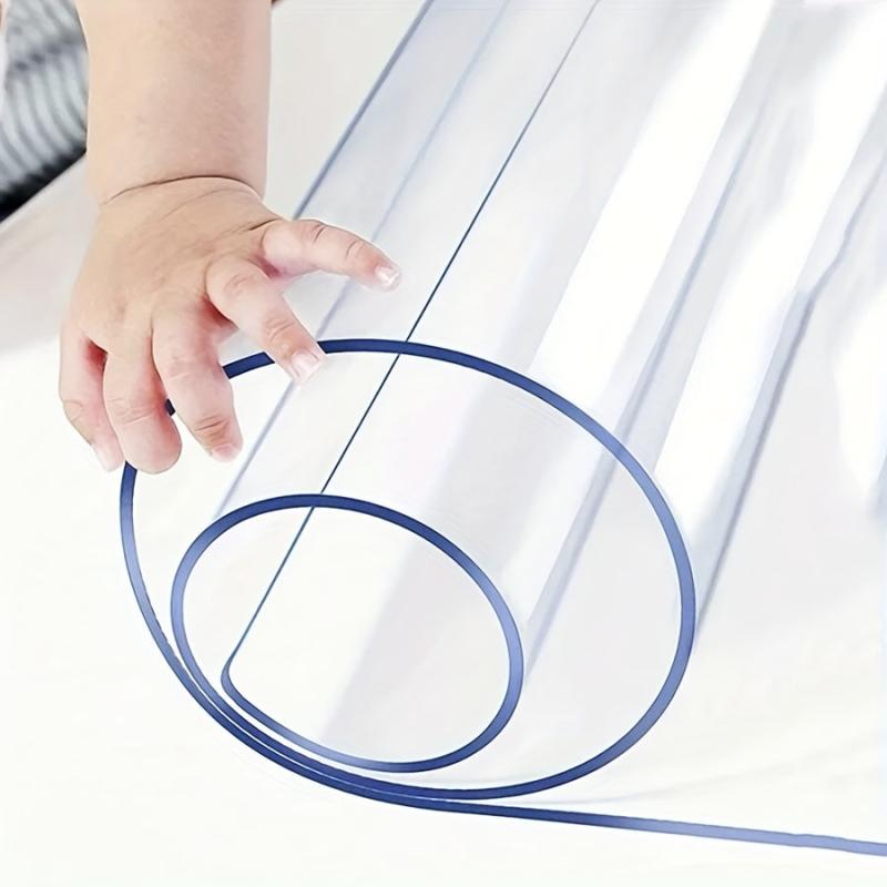 Polyester Tablecloth Desk Blotter Mat Clear Plastic Topper Surface Pro
