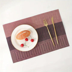 Set Of 6 PVC Placemats Heat Resistant Washable Plastic Placemat
