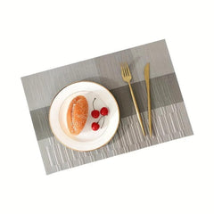 Set Of 6 PVC Placemats Heat Resistant Washable Plastic Placemat