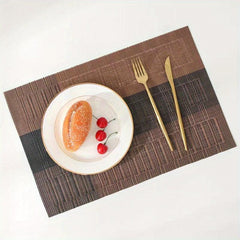 Set Of 6 PVC Placemats Heat Resistant Washable Plastic Placemat