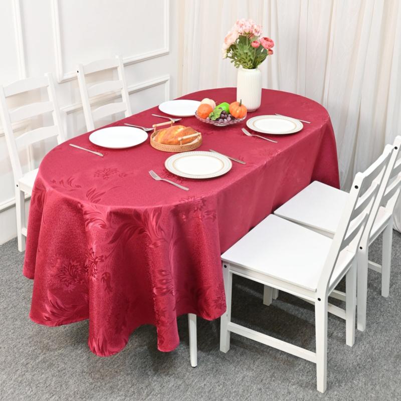Polyester Jacquard Tablecloth- Home Dinner Decor