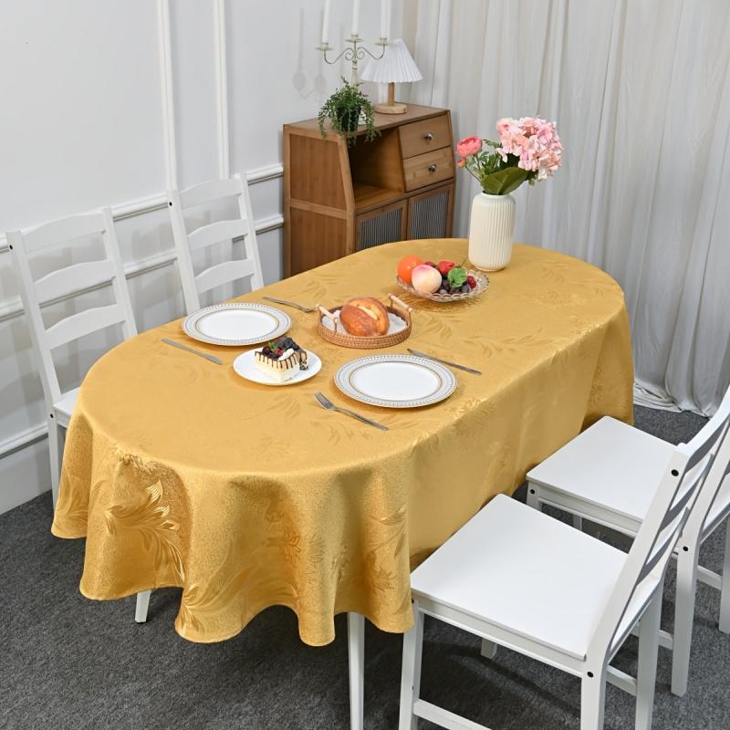 Polyester Jacquard Tablecloth- Home Dinner Decor