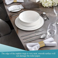 24pcs Rhinestone Napkin Ring Holder for Table Decoration - Holiday & Anniversary