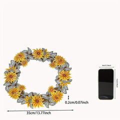 4pcs Sun Flower Pattern Round Placemats Western Food Heat Insulation Home Decor