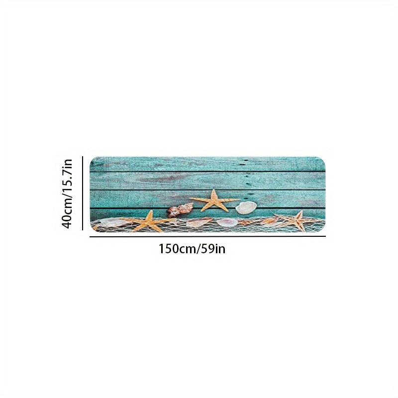 Starfish Print Floor Mat for Kitchen Living Room Bathroom Decor