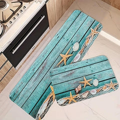 Starfish Print Floor Mat for Kitchen Living Room Bathroom Decor