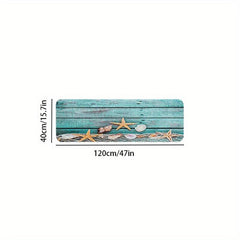 Starfish Print Floor Mat for Kitchen Living Room Bathroom Decor