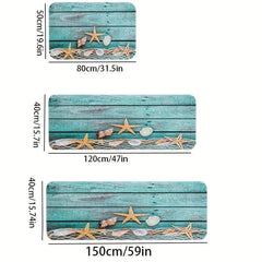 Starfish Print Floor Mat for Kitchen Living Room Bathroom Decor