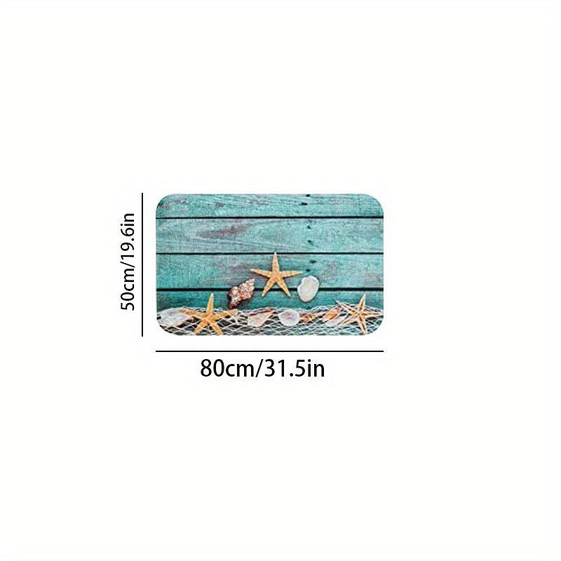 Starfish Print Floor Mat for Kitchen Living Room Bathroom Decor