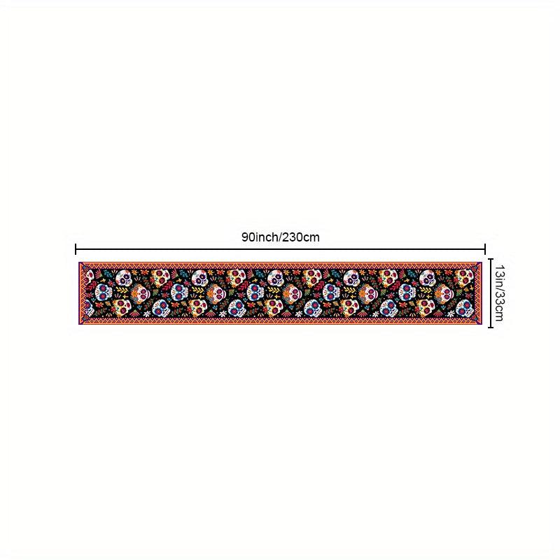 Halloween Skull Table Runner Dark Style Decoration Napkin Cloth