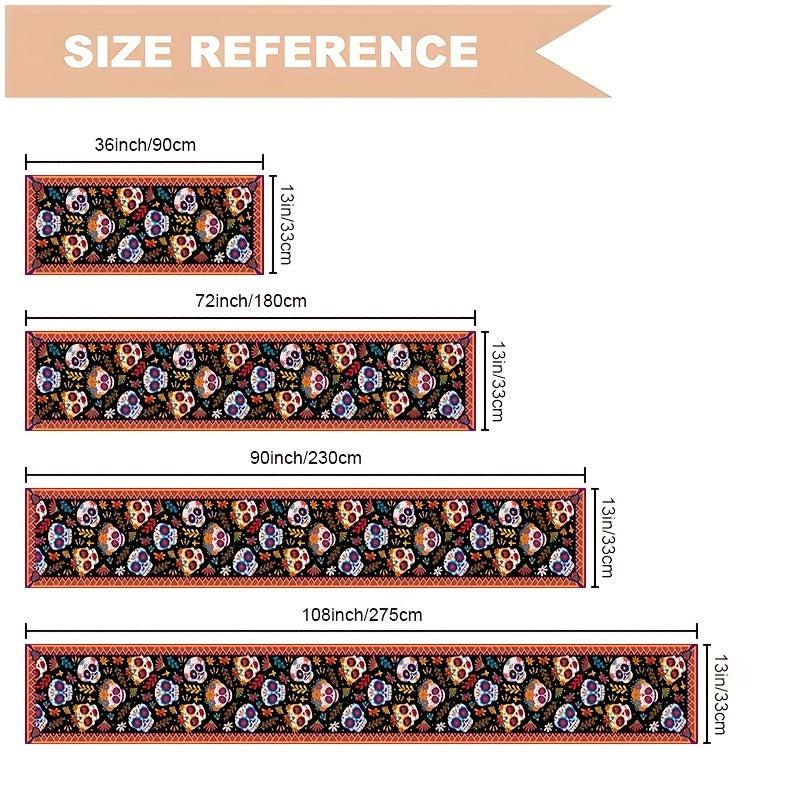 Halloween Skull Table Runner Dark Style Decoration Napkin Cloth