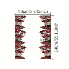 Polyester Merry Christmas Tablecloth Christmas Tree Pattern Table Cover