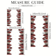 Polyester Merry Christmas Tablecloth Christmas Tree Pattern Table Cover