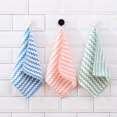 10pcs Microfiber Dish Cloths Overlock Cationic Dishcloth