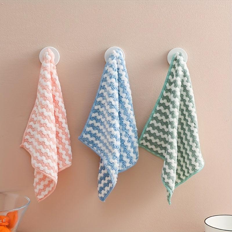 10pcs Microfiber Dish Cloths Overlock Cationic Dishcloth