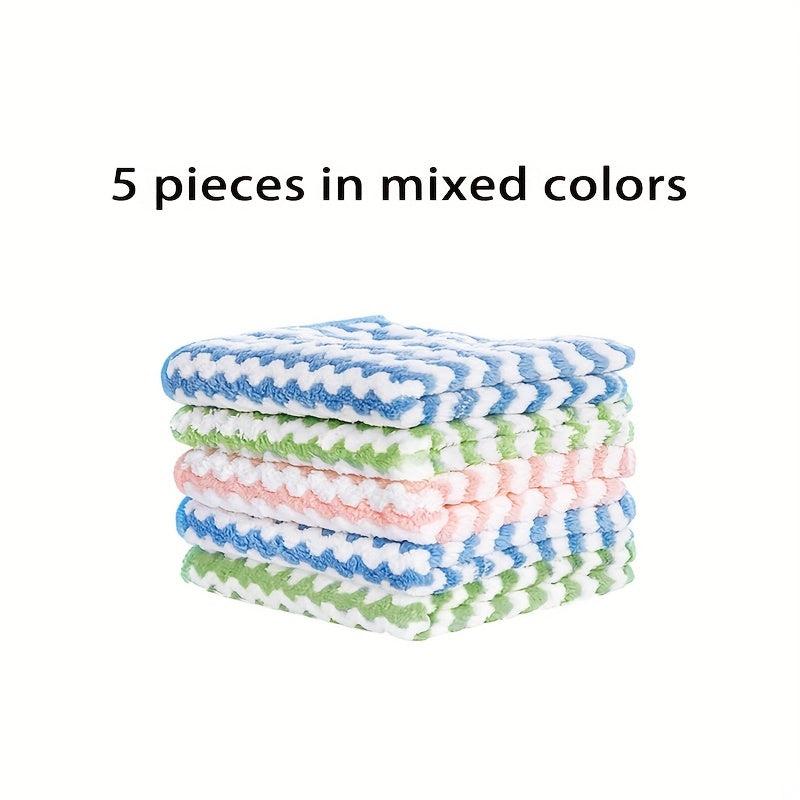 10pcs Microfiber Dish Cloths Overlock Cationic Dishcloth