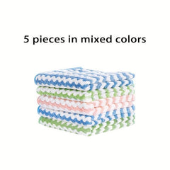 10pcs Microfiber Dish Cloths Overlock Cationic Dishcloth