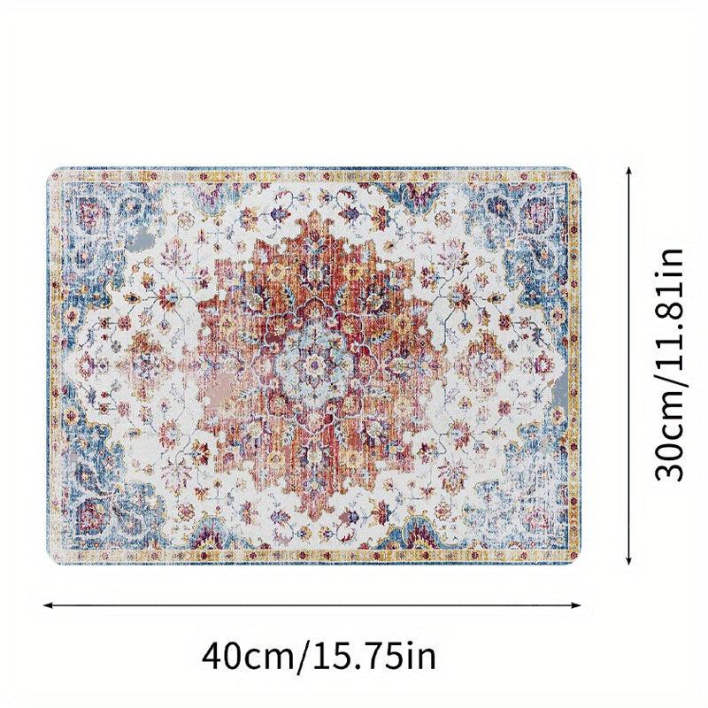 Non Slip Absorbent Boho Dish Drying Mat Soft Rubber Draining Pad