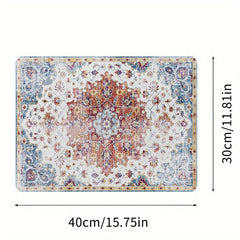 Non Slip Absorbent Boho Dish Drying Mat Soft Rubber Draining Pad