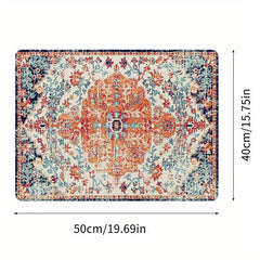 Non Slip Absorbent Boho Dish Drying Mat Soft Rubber Draining Pad