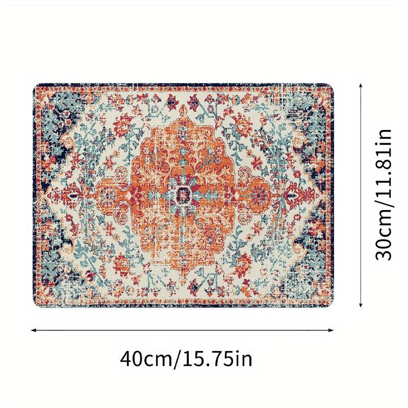 Non Slip Absorbent Boho Dish Drying Mat Soft Rubber Draining Pad