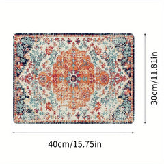 Non Slip Absorbent Boho Dish Drying Mat Soft Rubber Draining Pad
