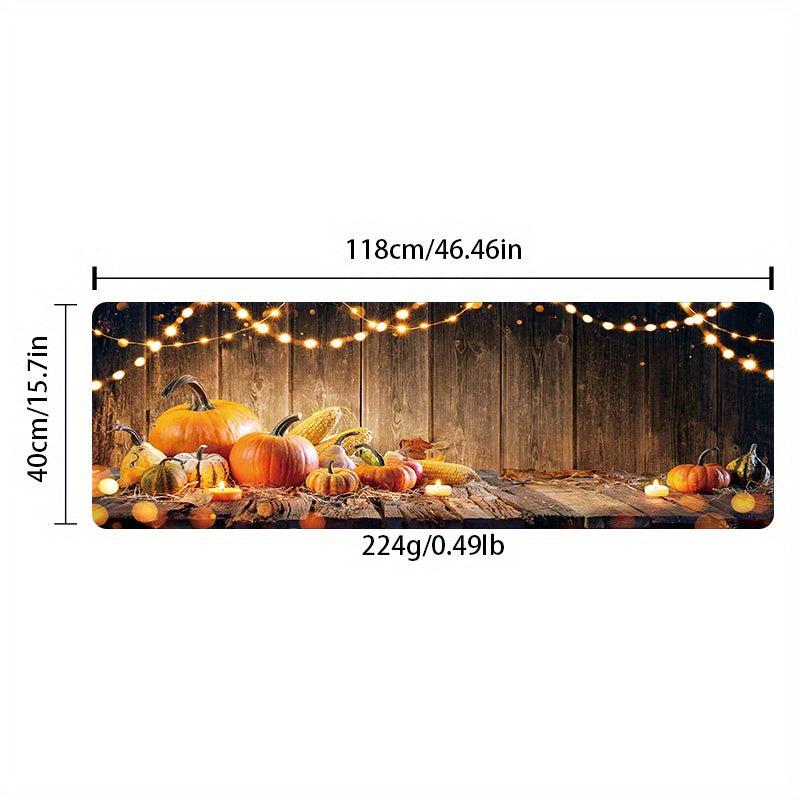 Halloween Kitchen Rugs Pumpkin Absorbent Non Slip Stain Resistant