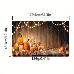 Halloween Kitchen Rugs Pumpkin Absorbent Non Slip Stain Resistant
