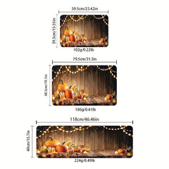 Halloween Kitchen Rugs Pumpkin Absorbent Non Slip Stain Resistant
