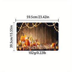 Halloween Kitchen Rugs Pumpkin Absorbent Non Slip Stain Resistant