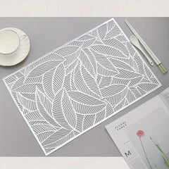 6pcs Plastic Placemats Reusable Table Mats Heat Insulation Pads