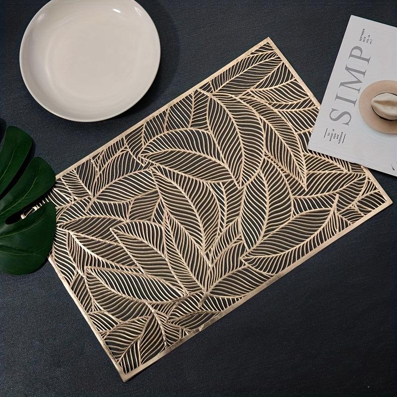 6pcs Plastic Placemats Reusable Table Mats Heat Insulation Pads