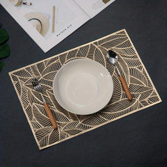 6pcs Plastic Placemats Reusable Table Mats Heat Insulation Pads