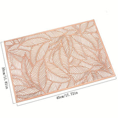 6pcs Plastic Placemats Reusable Table Mats Heat Insulation Pads