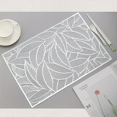 6pcs Plastic Placemats Reusable Table Mats Heat Insulation Pads