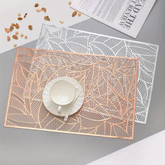 6pcs Plastic Placemats Reusable Table Mats Heat Insulation Pads